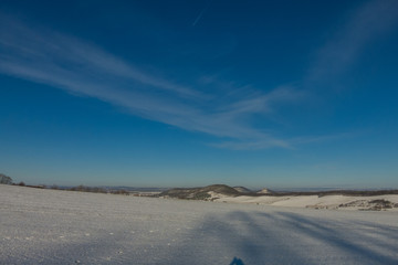 Landschaft im Winter bei Sonnenschein