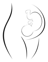 Pregnancy, Pregnant Woman Silhouette