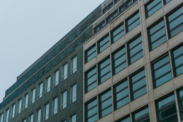 Fototapeta na wymiar darken colored office buildings