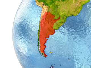 Argentina in red