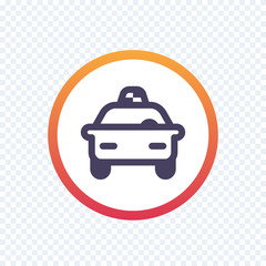 taxi, cab line icon
