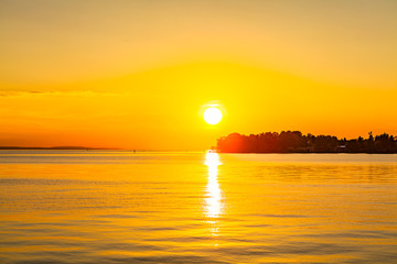 magic sunset an the bodensea