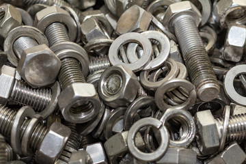 Bolt used overlapping full. Bolts and screws used in constructio