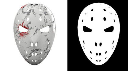 masks for the robbery with an alpha channel 3d render