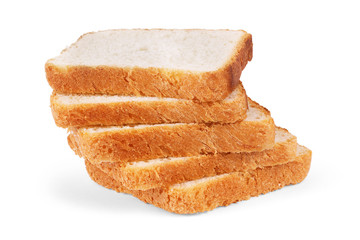 sliced bread isolated on white background