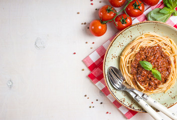 Pasta bolognese background