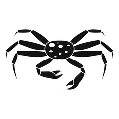 Crab seafood icon, simple style