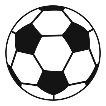 Soccer ball icon, simple style