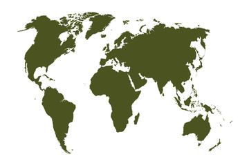 khaki world map vector