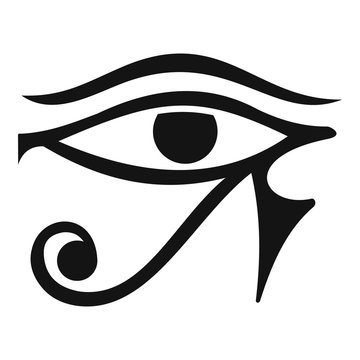 Eye of Horus Egypt Deity icon, simple style