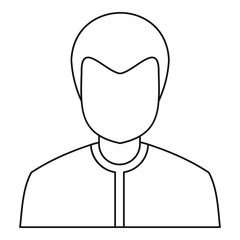 Male avatar icon, outline style