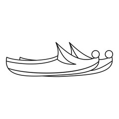 Arabian khussa icon, outline style