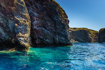 Coast of the beautiful island of the Lipari, Aeolian Sicily