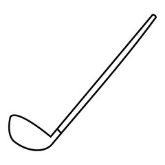 Golf clubs icon, outline style
