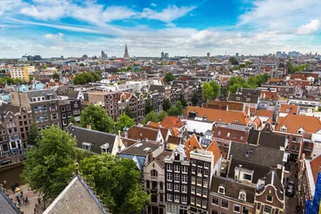 Fotobehang Panoramic view of Amsterdam © Sergii Figurnyi