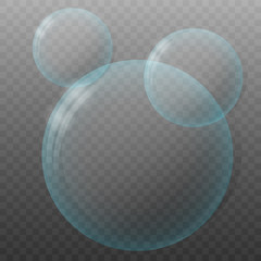 water bubbles on transparent background vector illustration