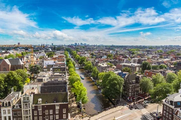 Wandaufkleber Panoramic view of Amsterdam © Sergii Figurnyi
