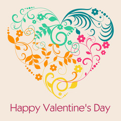 sweet colorful heart, happy valentine's day celebration background image