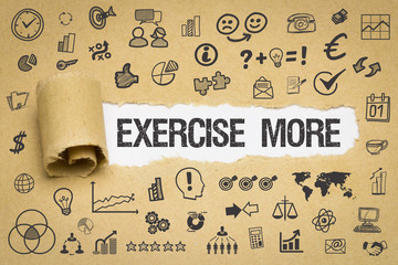 Exercise More Papier mit Symbole