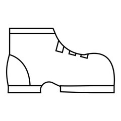 Men winter boot icon, outline style