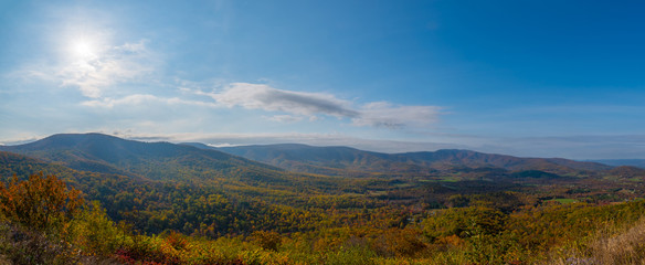 Panorama of Shenandoah National Park 