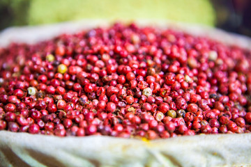  Red Pepper. Spices in Spice Market Condiments. Spices.  Food an