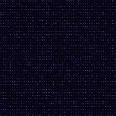 Obraz premium Abstract blue color neon dots, dotted technology background. Glowing particles, led light pattern, futuristic texture, digital vector design