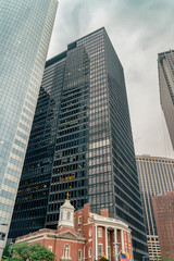 Fototapeta premium Wall Street cityscape and street photo