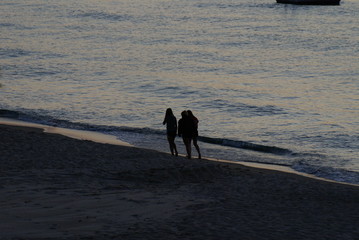 Evening walk on the beach