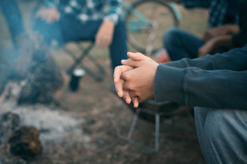 People Friendship Traveling Camping Concept