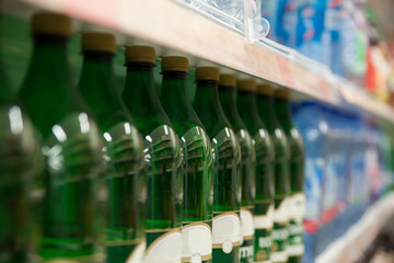 water bottles shelving
