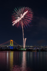 New Year's Eve fireworks in Odaiba 2