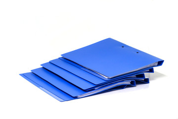 file folder with documents and documents. retention of contracts. isolated white 