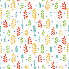 Beautiful floral ornament, Vector seamless pattern.