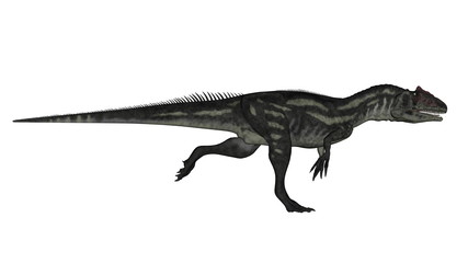 Allosaurus dinosaur running - 3D render