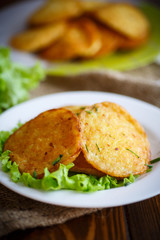 fried potato pancakes with dill