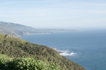 Looking South over the Pacific Ocean