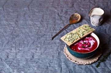 The thick beet soup