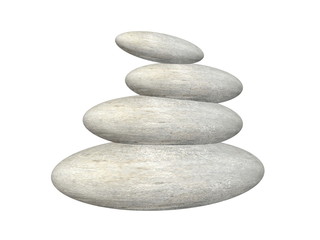 Zen stones balance - 3D render