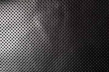 Black and white gradient perforated leather texture background