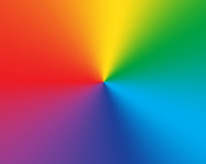 Radial gradient rainbow background