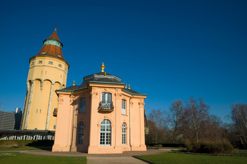 Pagodenburg und Wasserturm in Rastatt