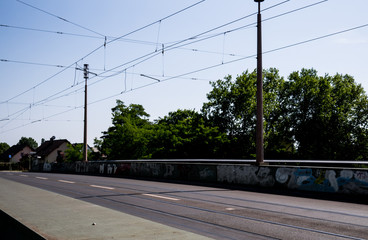 Fototapeta na wymiar Verbindungsstraße Stromnetz