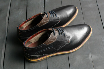Leather men's shoes
