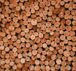 Möbelaufkleber Firewood textured, background, timber, cut wood © escapejaja
