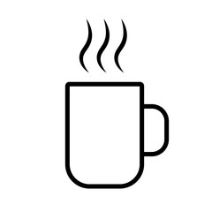  hot cup icon on white background