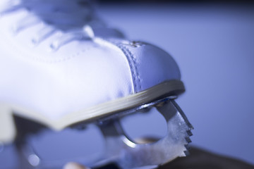 Ice figure skates in store
