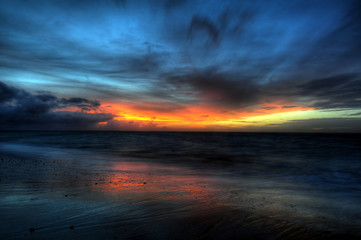 Fototapeta na wymiar Sunset in Kuta Beach Bali