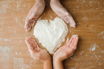 Chef preparing dough - cooking process