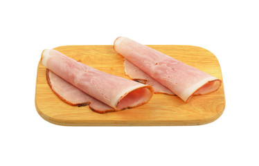 two ham slices